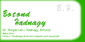 botond hadnagy business card